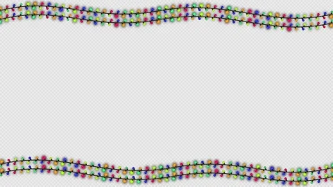 Light bulb flashing string frame and border with copy space party, Christma.. Stock Footage 257510755