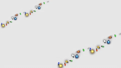 Light bulb flashing string frame and border with copy space party, Christma.. Stock Footage 294651996
