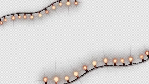 Light bulb flashing string frame and border with copy space party, Christma.. Stock Footage 294652451