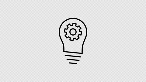 LIGHT BULB Flat Animated Icon. Stock Footage 147694063