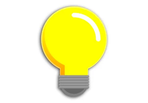 Light bulb in flat design Stock Illustration