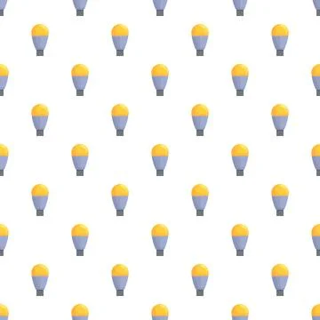 Light bulb flat design seamless pattern background Illustrazione stock