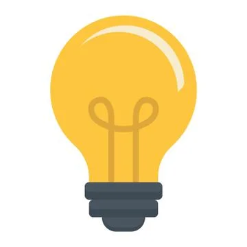 Light Bulb flat icon, lamp and idea, light 스톡 일러스트