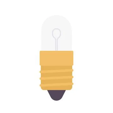 Light Bulb Flat Illustration. Clean Icon Design Element on Isolated White B.. Stock Illustration