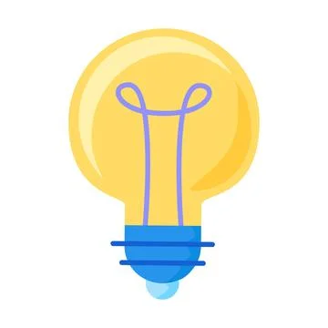 Light bulb flat illustration representing creative idea イラスト素材