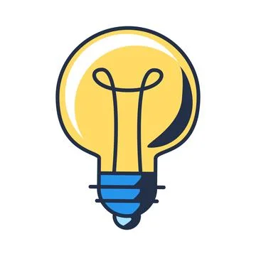 Light bulb flat illustration representing creative idea 스톡 일러스트