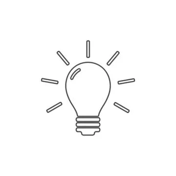 Light bulb flat sign, simple design. Vector illustration. Icon. Stock-Illustration