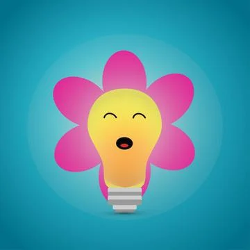 Light bulb flower petal Stock Illustration