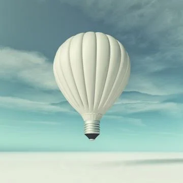 Light bulb flying Illustrazione stock