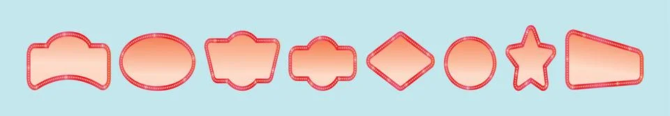 Light bulb frame with space for text cartoon icon design template Stock Illustration