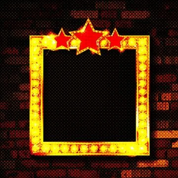 Light bulb frame with space for text Stock Illustration
