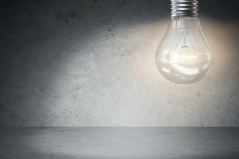 Light bulb in fresh ideas concept 3D rendering Stockillustratie