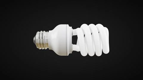Light Bulb Front View04 Black Background Stock Illustration