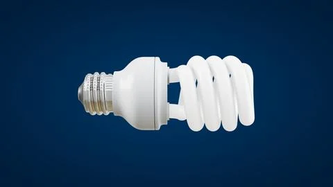 Light Bulb Front View04 Blue Background Stock Illustration