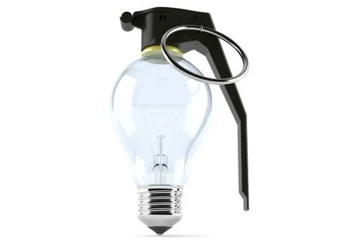 Light bulb with fuse Illustrazione stock