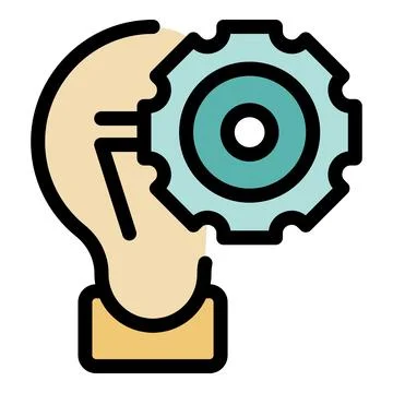 Light bulb with gear representing idea generation, innovation, and creative p Illustrazione stock