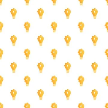 Light bulb with gear seamless pattern background イラスト素材