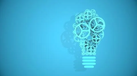 Light bulb with gear technology abstract Illustration