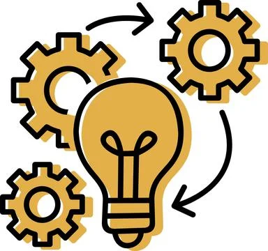 Light Bulb With Gears Idea Innovation Process Illustration Stock Illustration