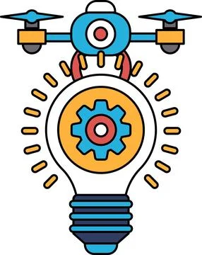 A light bulb with gears on it Illustrazione stock