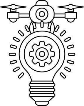A light bulb with gears on it Illustrazione stock