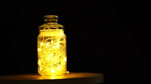 Light bulb in a glass container Stock Footage 95004610