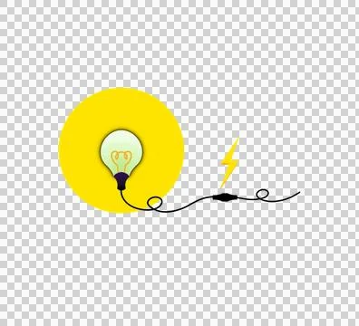 Light bulb glow because they receive electrical energy イラスト素材