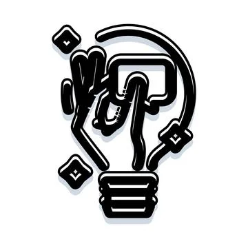 Light bulb graphic visualizing a new idea concept イラスト素材