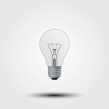With the light bulb on a gray background Stock Illustration