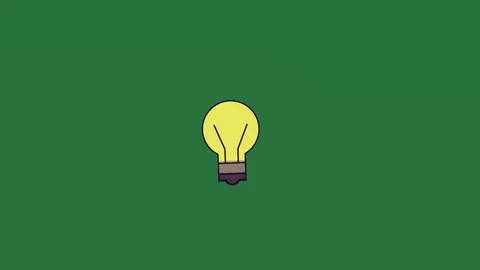 A light bulb on green background and isolated isolated on green screen Stock Footage 336892207