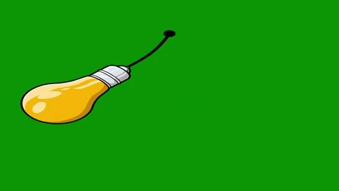 Light bulb green background green screen animated chromakey background movement Stock Footage 314067211