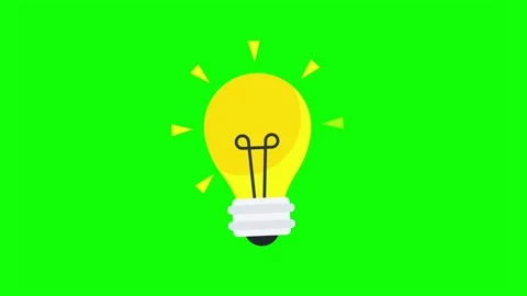 Light Bulb on Green Chroma Key Background. 4K Stock Footage 252885205