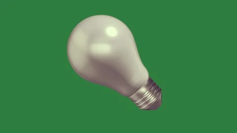 A light bulb on green screen and background colorful design frame figure Video stock 337336327