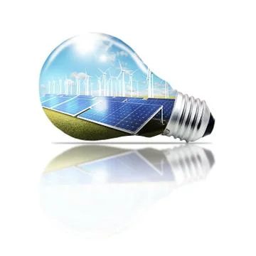 Light bulb green,concept Stock Illustration