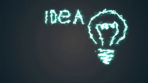 Light bulb hand drawn animation Stock Footage 84824713