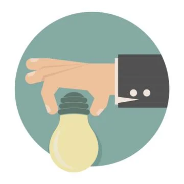 Light bulb in hand , eps10 vector format Stock Illustration