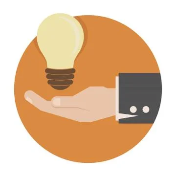 Light bulb in hand , eps10 vector format Иллюстрация