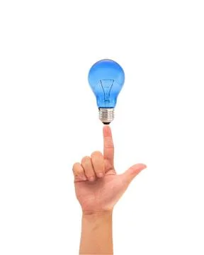 Light bulb in hand, idea concept Stock Photos