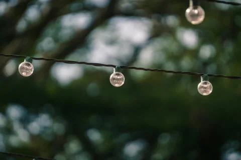 Light bulb hanging Stock Photos