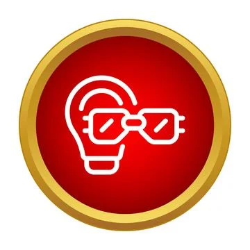 Light bulb head wearing eyeglasses showing insight and innovation Stock Illustration