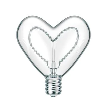 Light bulb heart Stock-Illustration