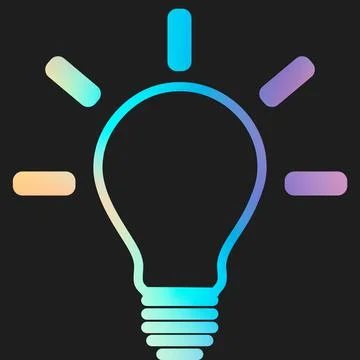 Light bulb hologram Stock Illustration