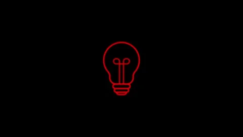 Light bulb icon animated outline icon with Backgrond. Stock Footage 303031553