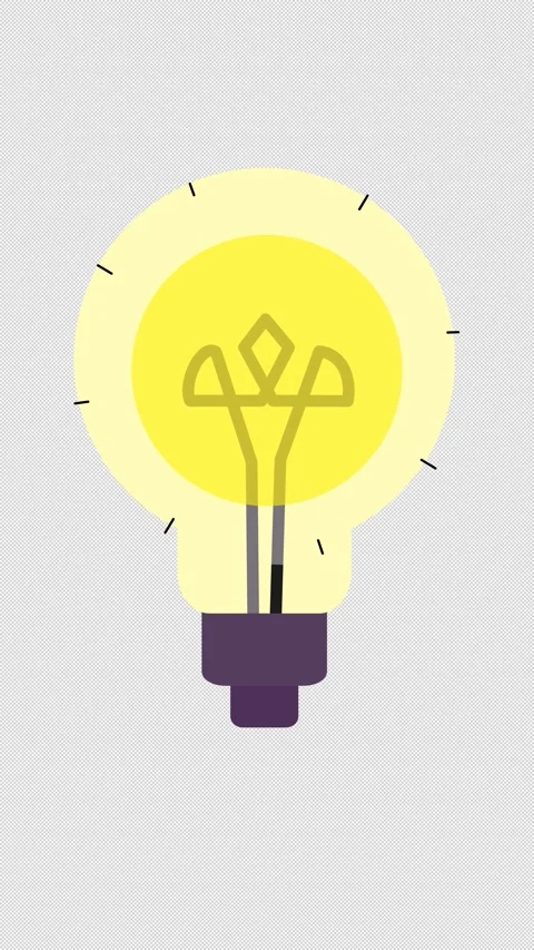 Light bulb icon animation. Creative element concept and innovative idea symbol. Stock Footage 307384278