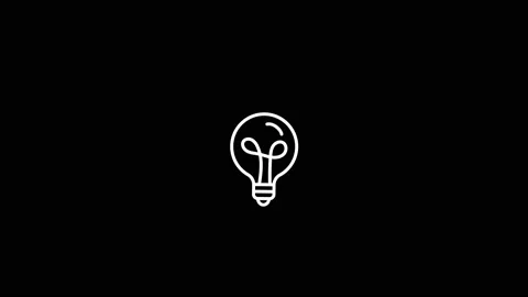 Light bulb icon animation Stock Footage 172497615