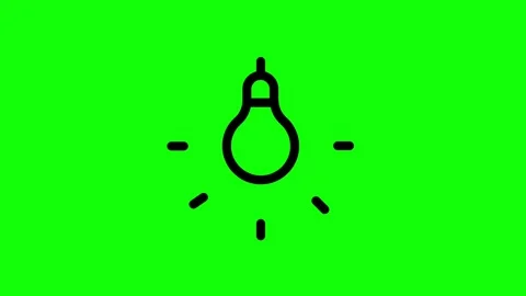 Light bulb icon animation, idea icon animation (Chroma key) Stock Footage 286732065