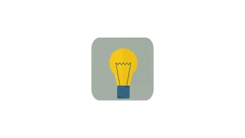 Light bulb icon animation for video motion graphics Video stock 150060146