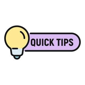Light bulb icon bringing quick tips notification banner Stock Illustration