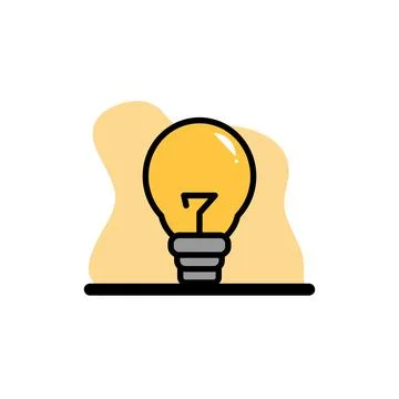 Light Bulb Icon Conceptual Vector Design Illustration Stock Illustration
