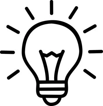 Light bulb icon for creative idea concept Stock Illustration